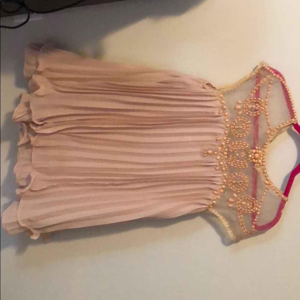 Chicwish nude pink jeweled dress